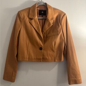 7 of All Mankind | Cropped Tan Blazer Jacket